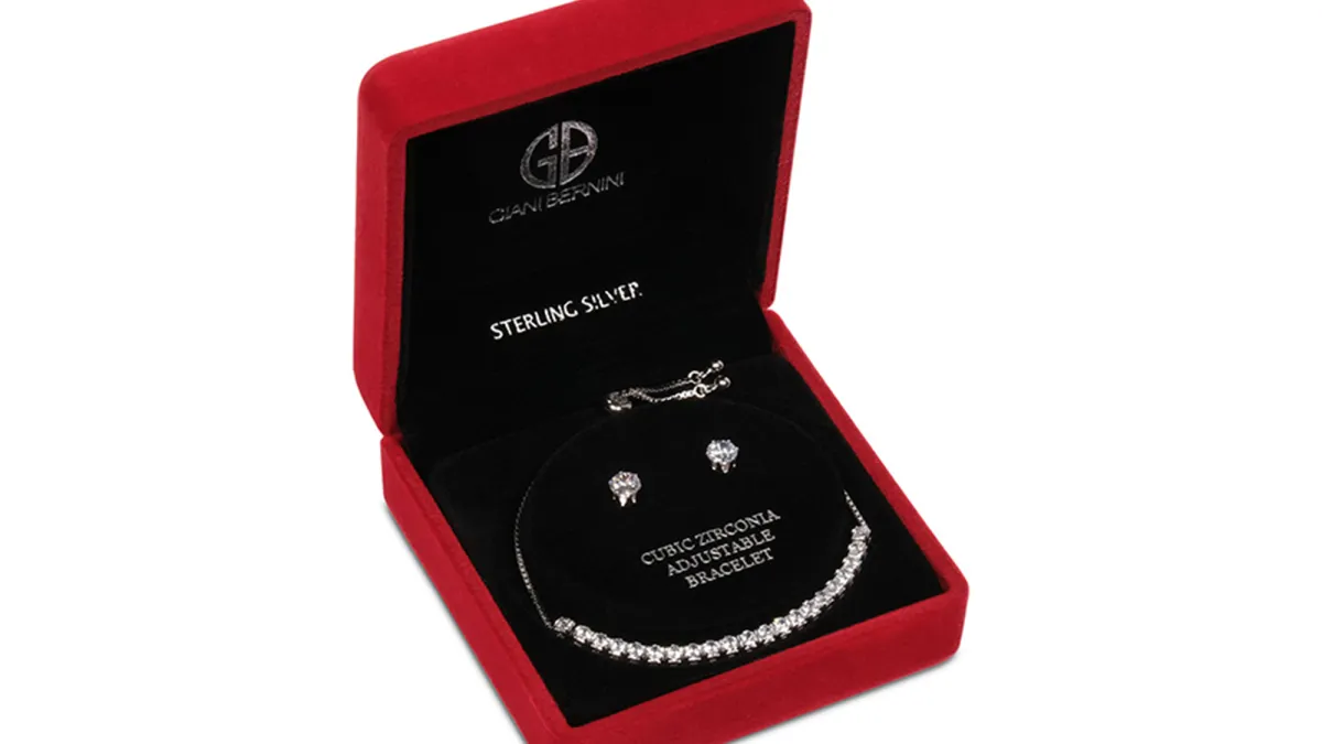Giani Bernini 2-Piece Cubic Zirconia Bolo Bracelet & Stud Earrings Set