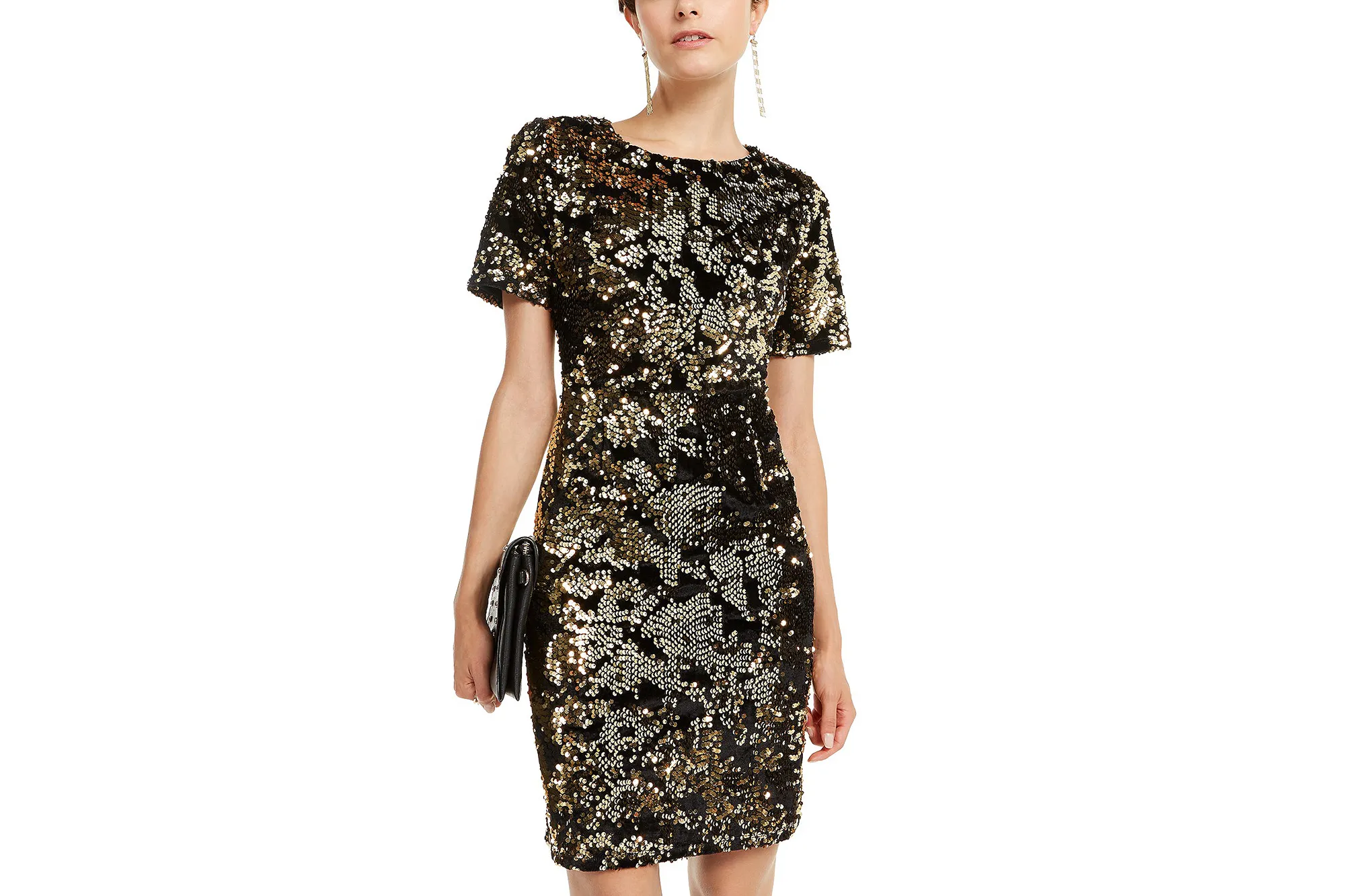 INC Velvet & Sequin Dress