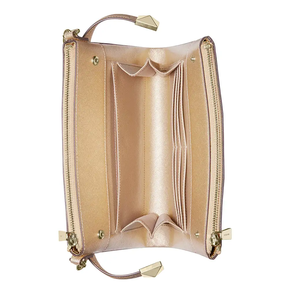 Michael Kors Karla Metallic Leather East West Crossbody