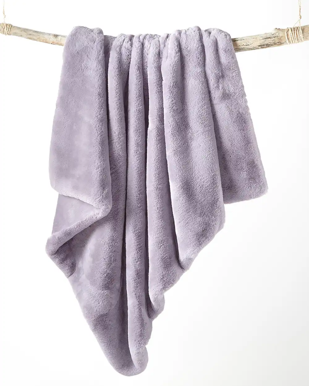 Martha Stewart Collection Solid Faux Fur Throw