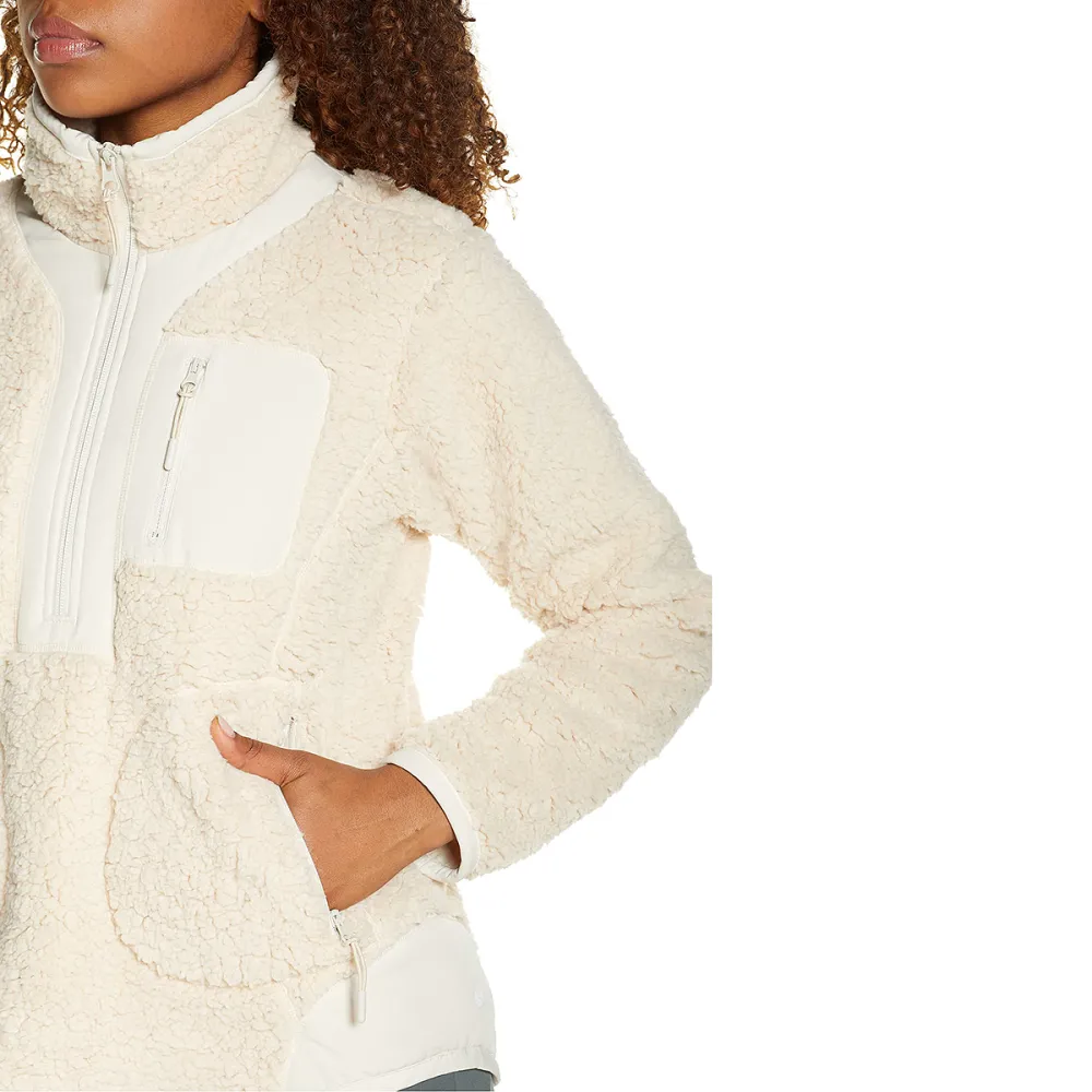 Zella Mix It Up Faux Shearling Half-Zip Pullover