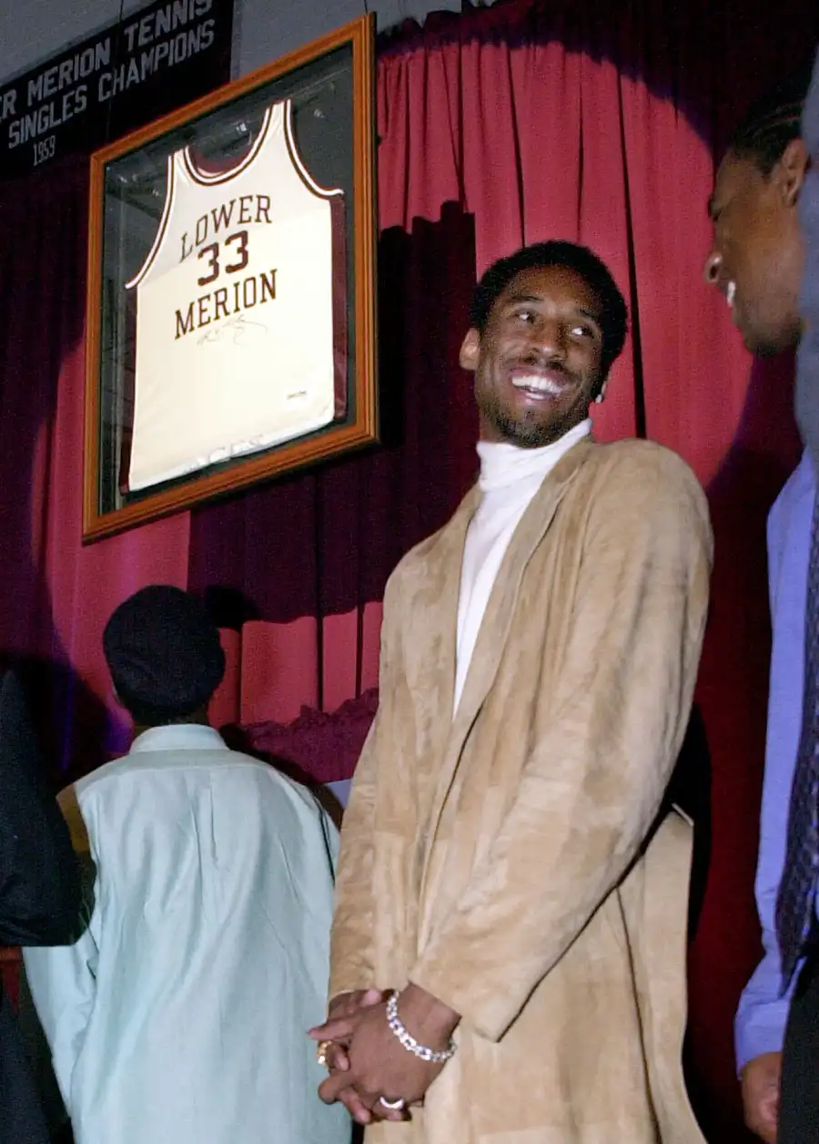 Kobe Bryants High School Jersey is Retired Kobe Bryants Life in Pictures