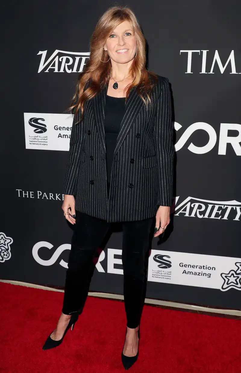 Connie Britton Striped Blazer January 15, 2020