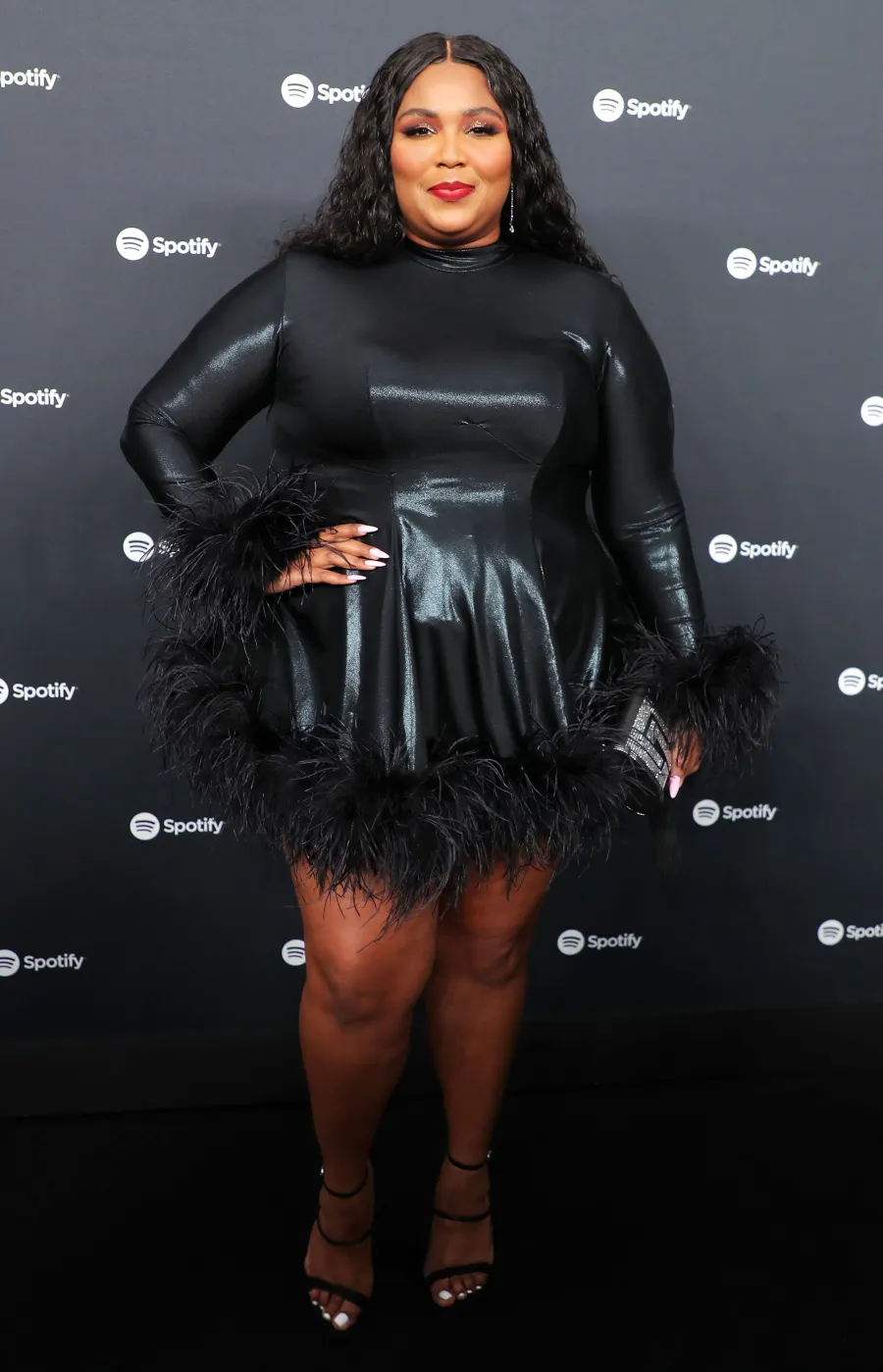 Lizzo Leather Fringe Dress January 23, 2020
