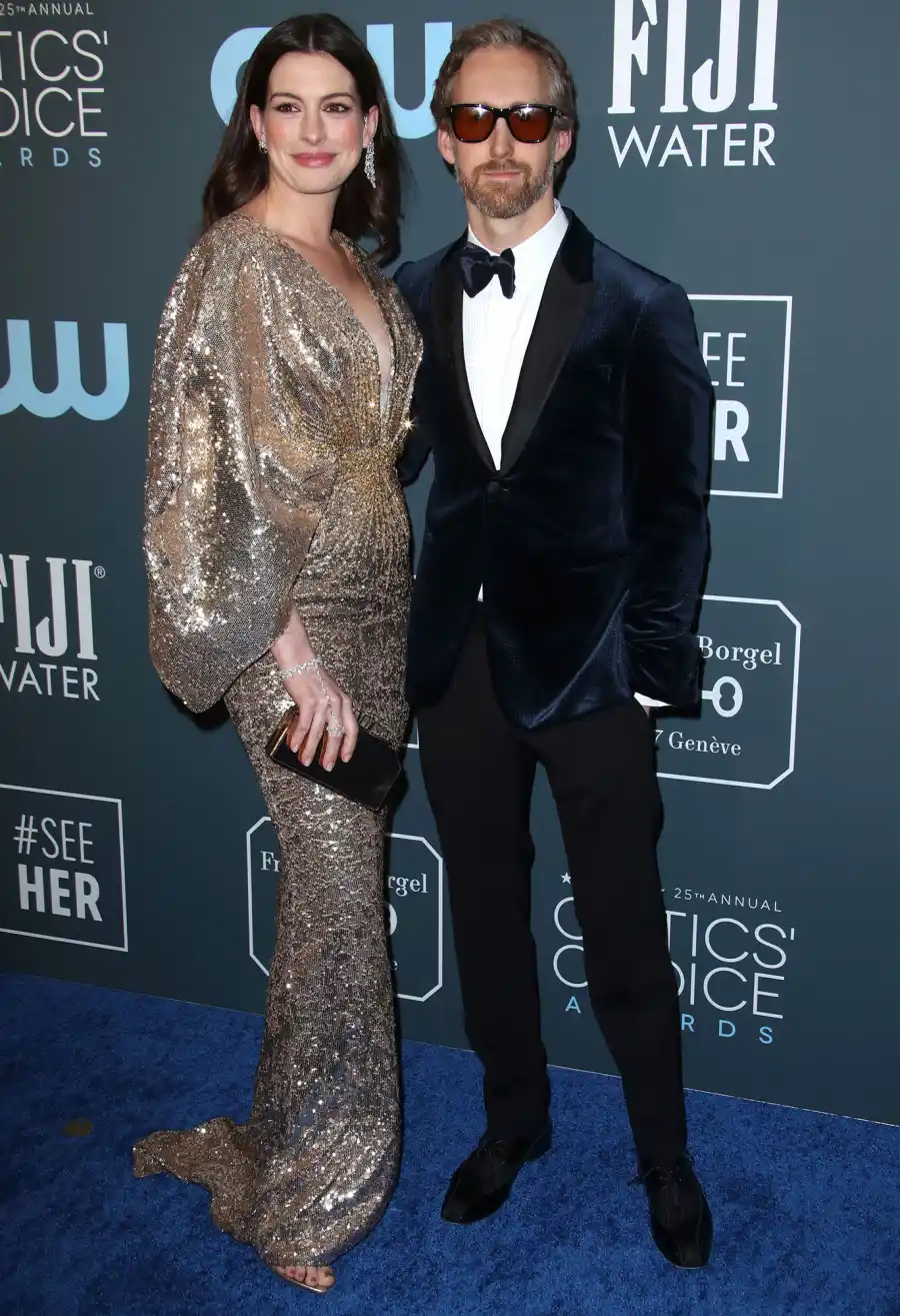 Anne Hathaway Adam Shulman Post-Baby Critic's Choice Awards 2020