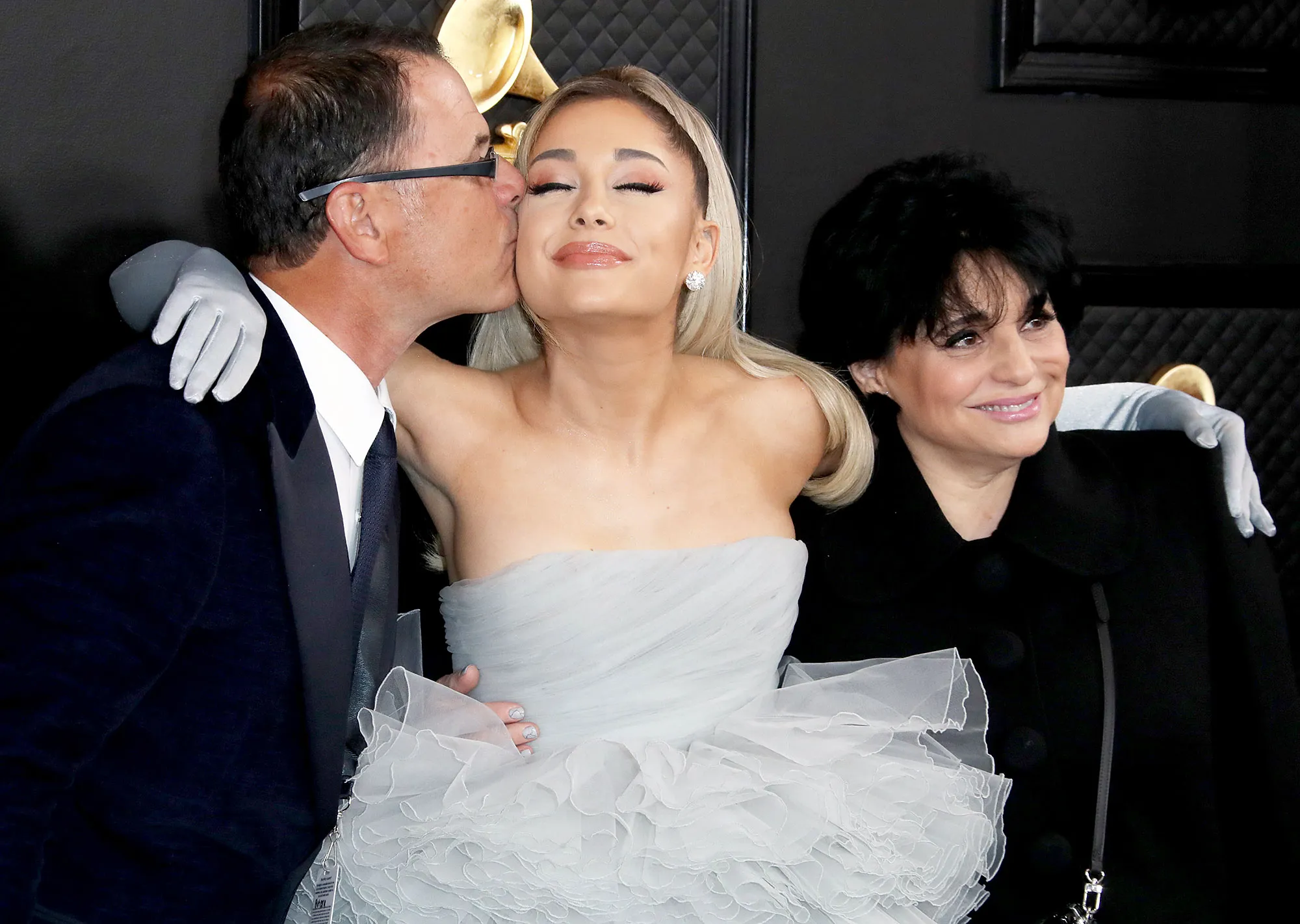 Ariana Grande Walks the 2020 Grammys Red Carpet With Mother and Father After Fallout