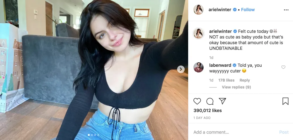 Ariel Winter 'Definitely Dating' Luke Benward Instagram