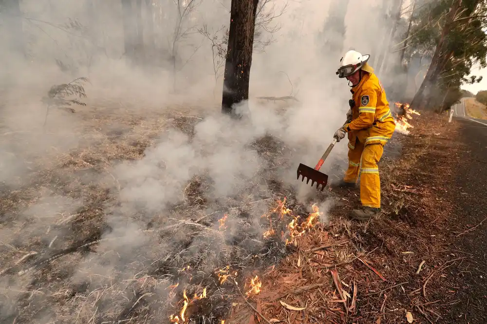 Australia Wildfire Brushfire Bushfire Fireman