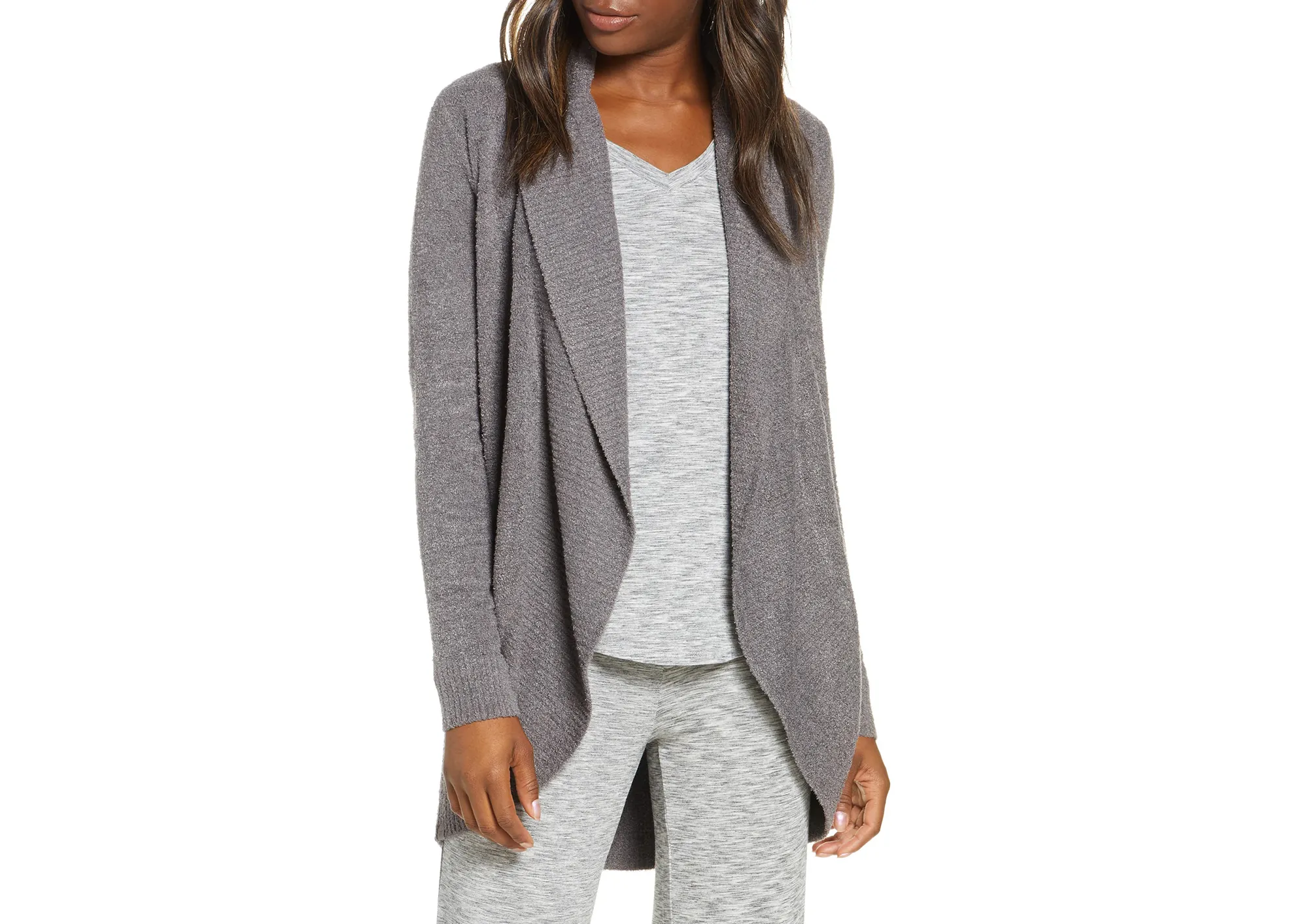 Barefoot Dreams CozyChic Lite Circle Cardigan (Ash)