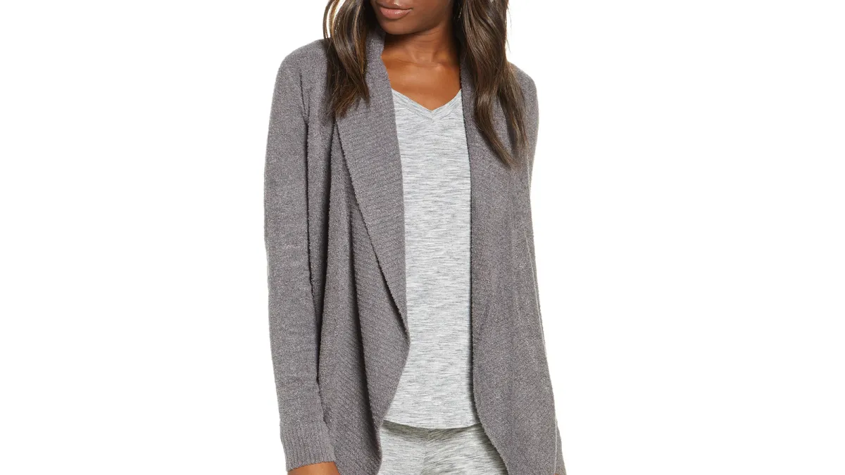 Barefoot Dreams CozyChic Lite Circle Cardigan (Ash)