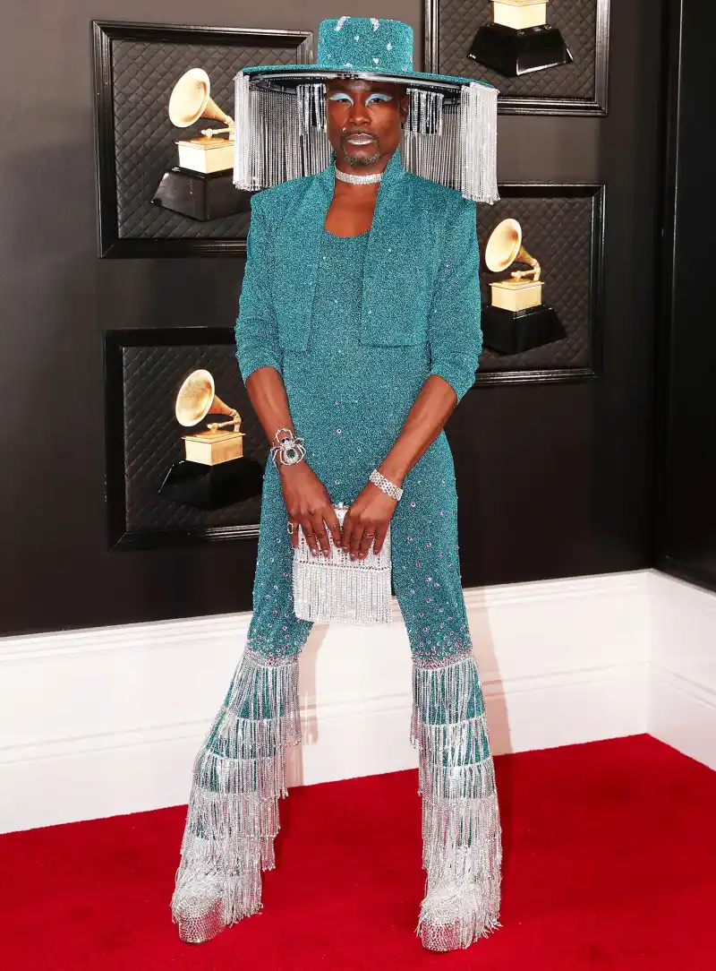 Billy Porter Steals the Red Carpet in a Fringe Hat That Opens and Closes at Grammys 2020