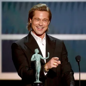 Brad Pitt Wants to Add His SAGs Win to His Tinder Profile