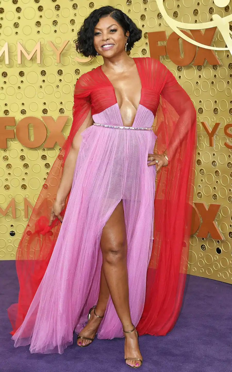 Celebs Wearing Red and Pink - Taraji P. Henson