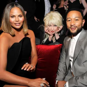 Chrissy Teigen Cyndi Lauper and John Legend at Grammys 2020 After Party