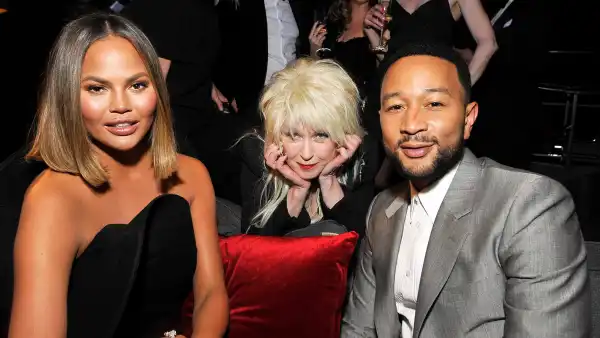 Chrissy Teigen Cyndi Lauper and John Legend at Grammys 2020 After Party
