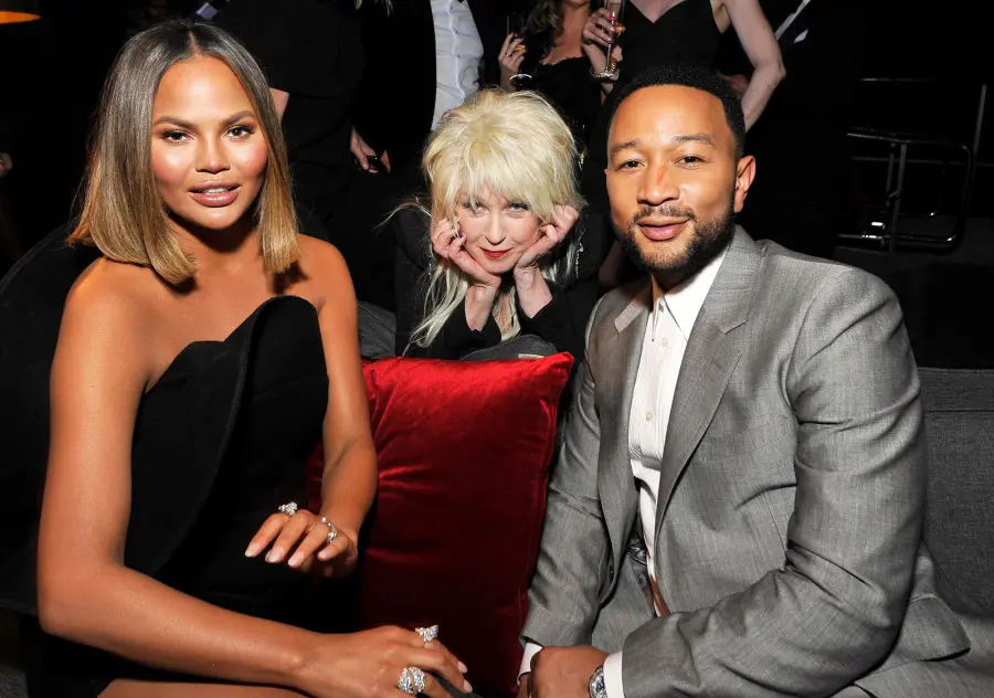 Chrissy Teigen Cyndi Lauper and John Legend at Grammys 2020 After Party