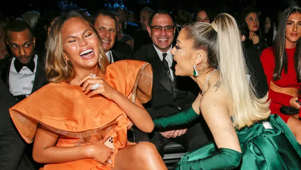 Chrissy Teigen and Ariana Grande at the Grammys 2020 What You Didnt See on TV