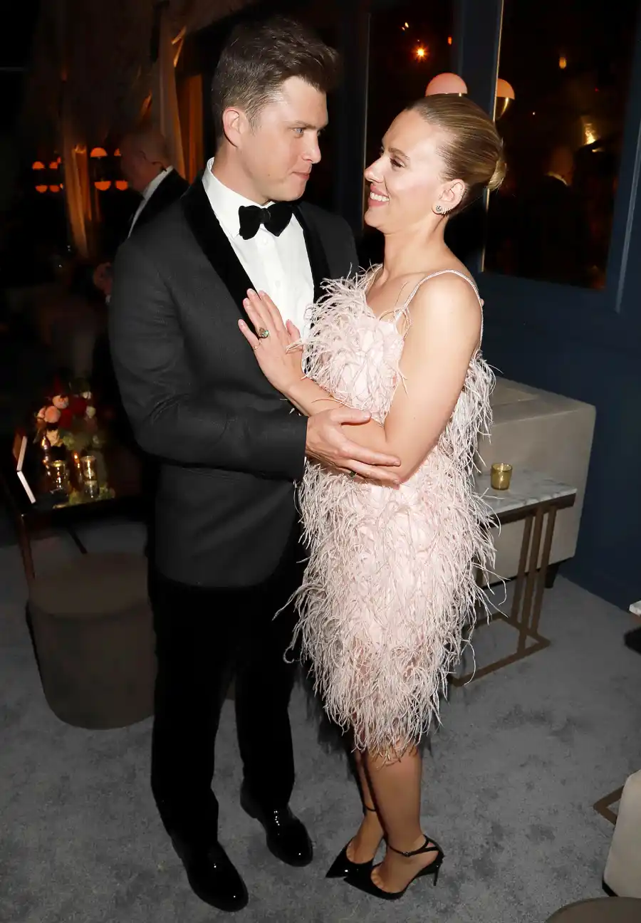Colin Jost and Scarlett Johansson Golden Globes 2020 After Parties