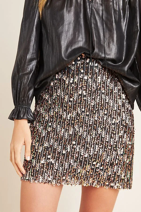Corey Lynn Calter Sequined Mini Skirt