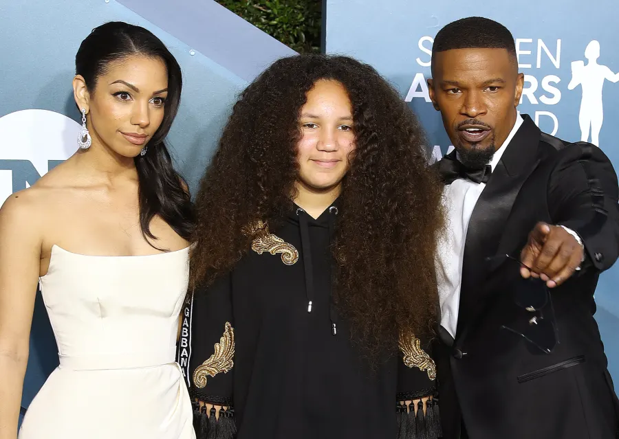 Corinne Foxx, Annalise Bishop and Jamie Foxx Family Members SAG Awards 2020