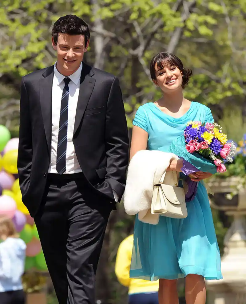 Cory Monteith and Lea Michele on "Glee"