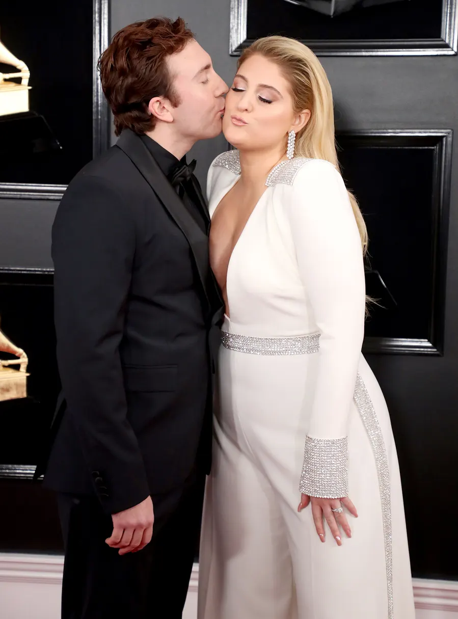 Daryl-Sabara-and-Meghan-Trainor-Grammys-PDA