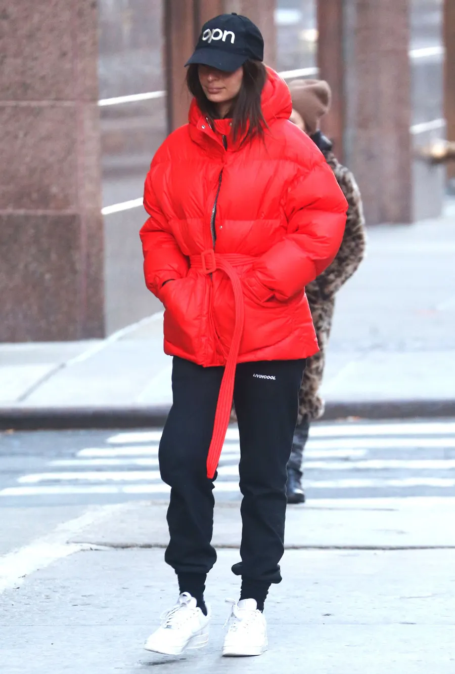 Emily Ratajkowski Winter Puffer Coat January 20, 2020