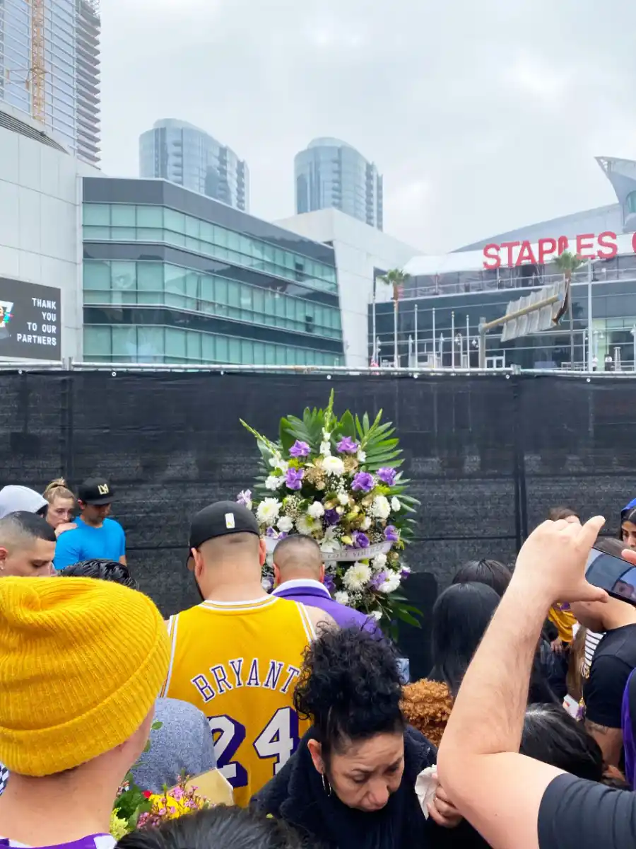 Fans Mourn Kobe Bryant Outside the Staples Center 7