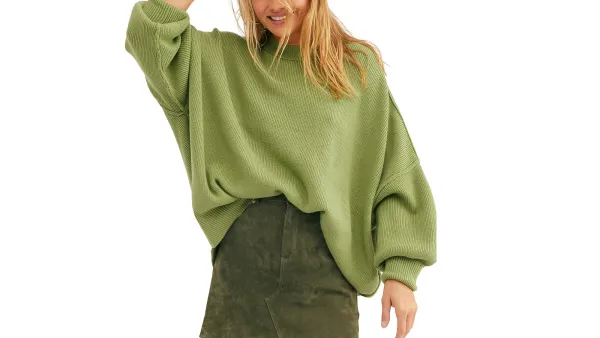 Free People Easy Street Tunic Sweater (Green)
