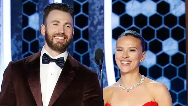 Chris Evans Helped Pal Scarlett Johansson With Her Dress in Sweet Unseen Golden Globes Moment