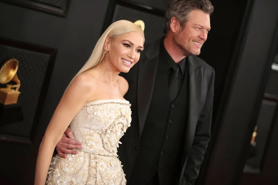 Gwen Stefani and Blake Shelton Red Carpet Grammys 2020