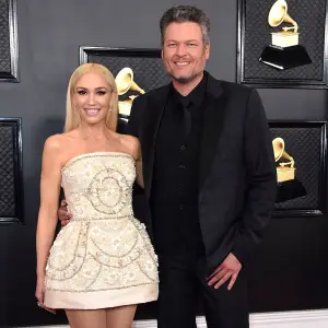 Gwen Stefani and Blake Shelton Red Carpet Grammys 2020
