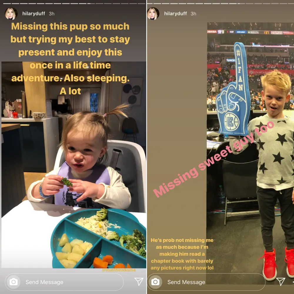 Hilary Duff Struggling to 'Stay Present&rsquo; on Honeymoon: Miss My Kids 'a Lot'