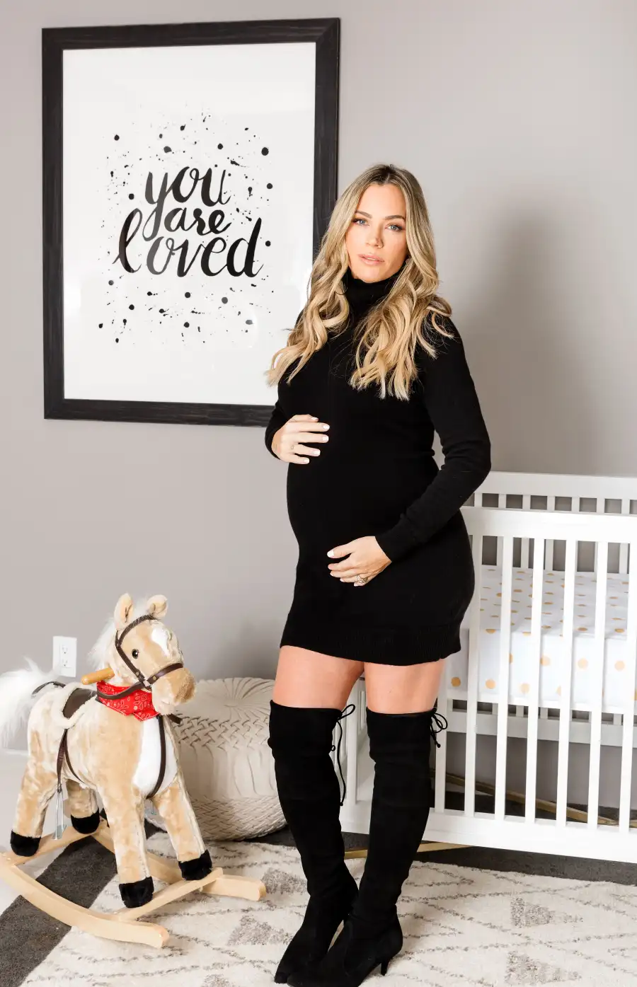 Inside Pregnant Teddi Mellencamp Fun Modern Nursery Ahead Baby 3