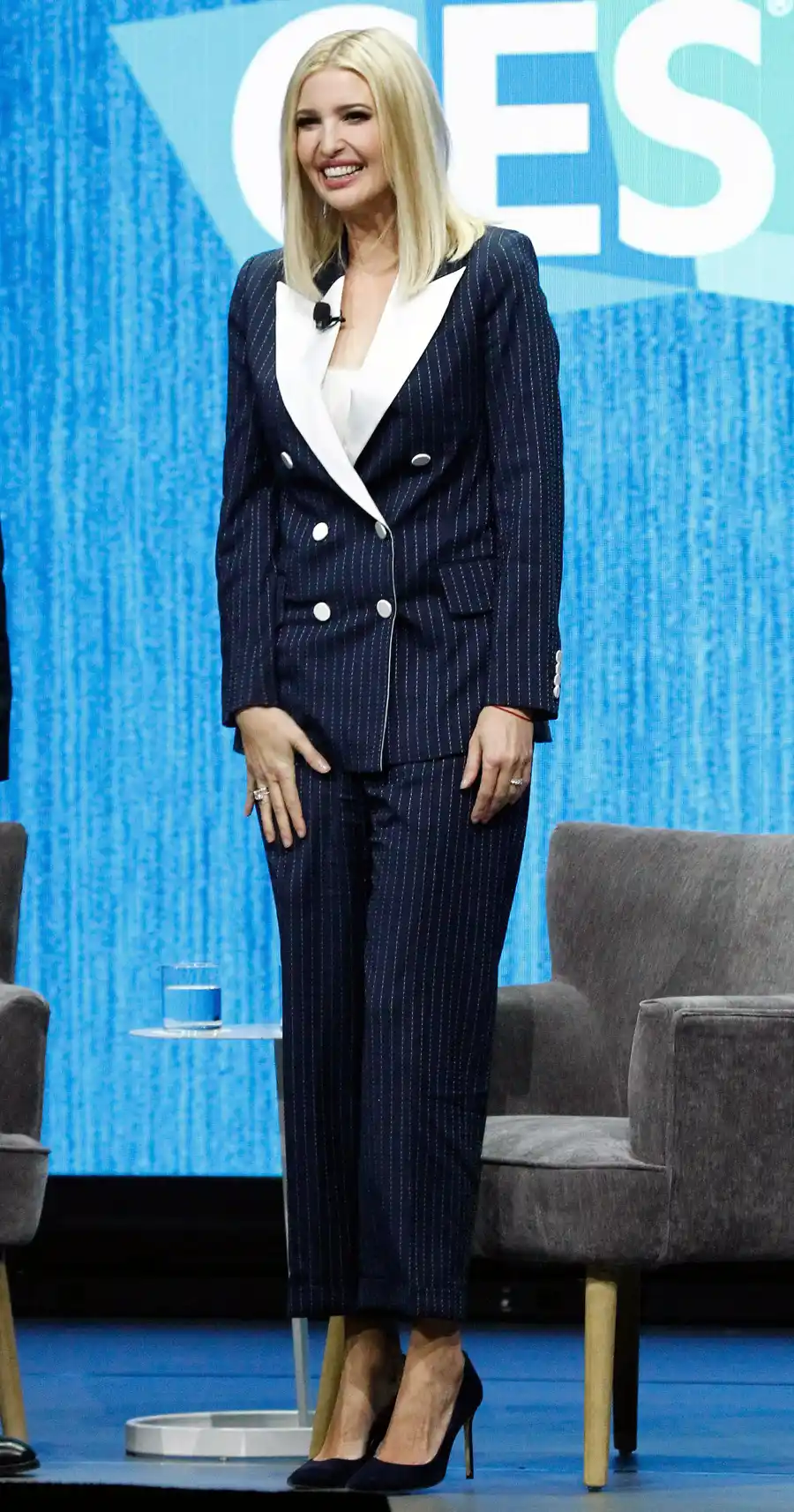 Ivanka Trump Pinstripe Pantsuit January