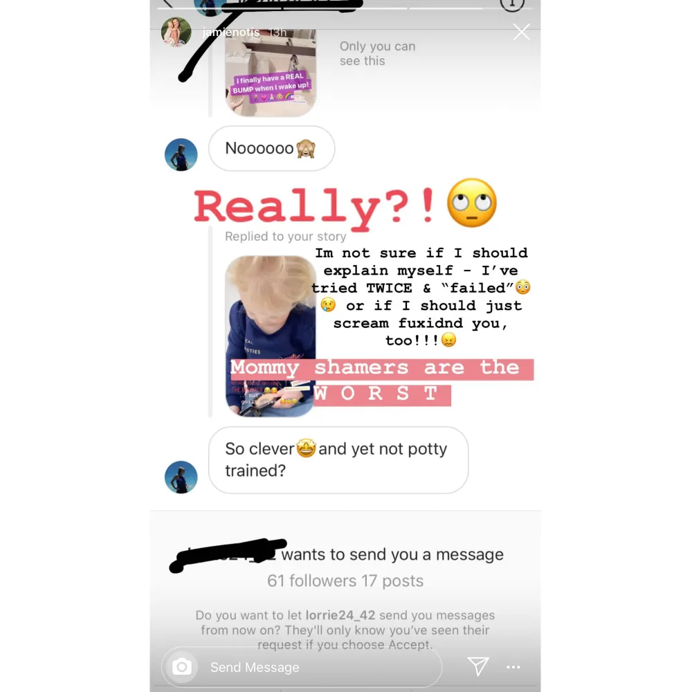 Jamie Otis Slams Mom-Shamer Who Criticizes Her for Not Potty-Training Daughter