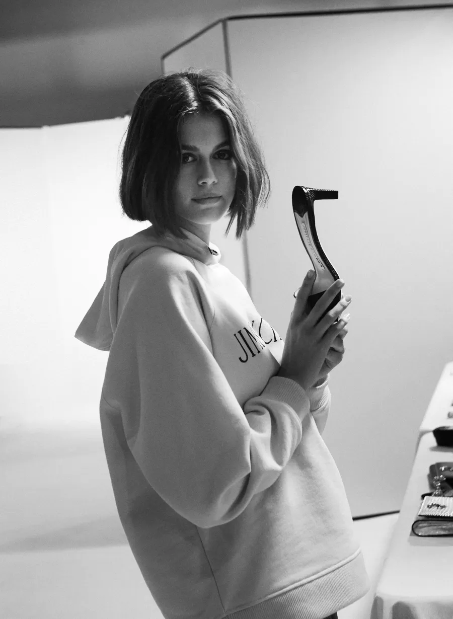 Kaia Gerber x Jimmy Choo Shoe Collaboration