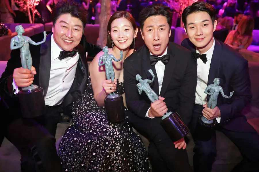 Kang-Ho Song Park So-dam Lee Sun Gyun and Choi Woo-shik SAG Awards 2020 Afterparty