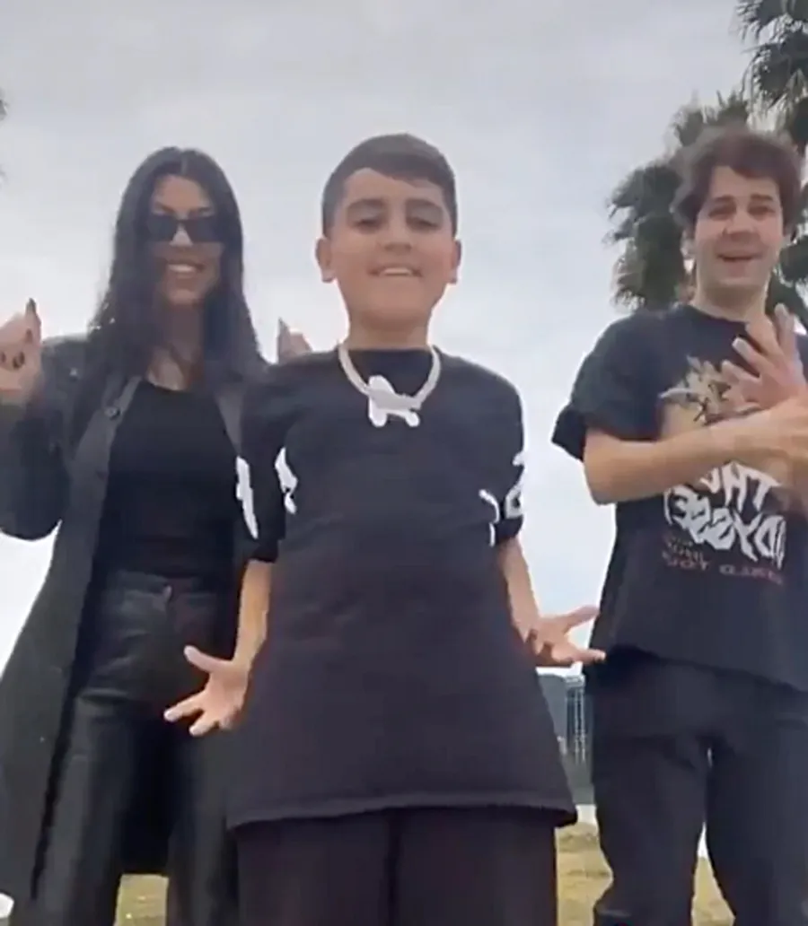 Kardashian Kids Mason Dances with Kourtney and David Dobrik