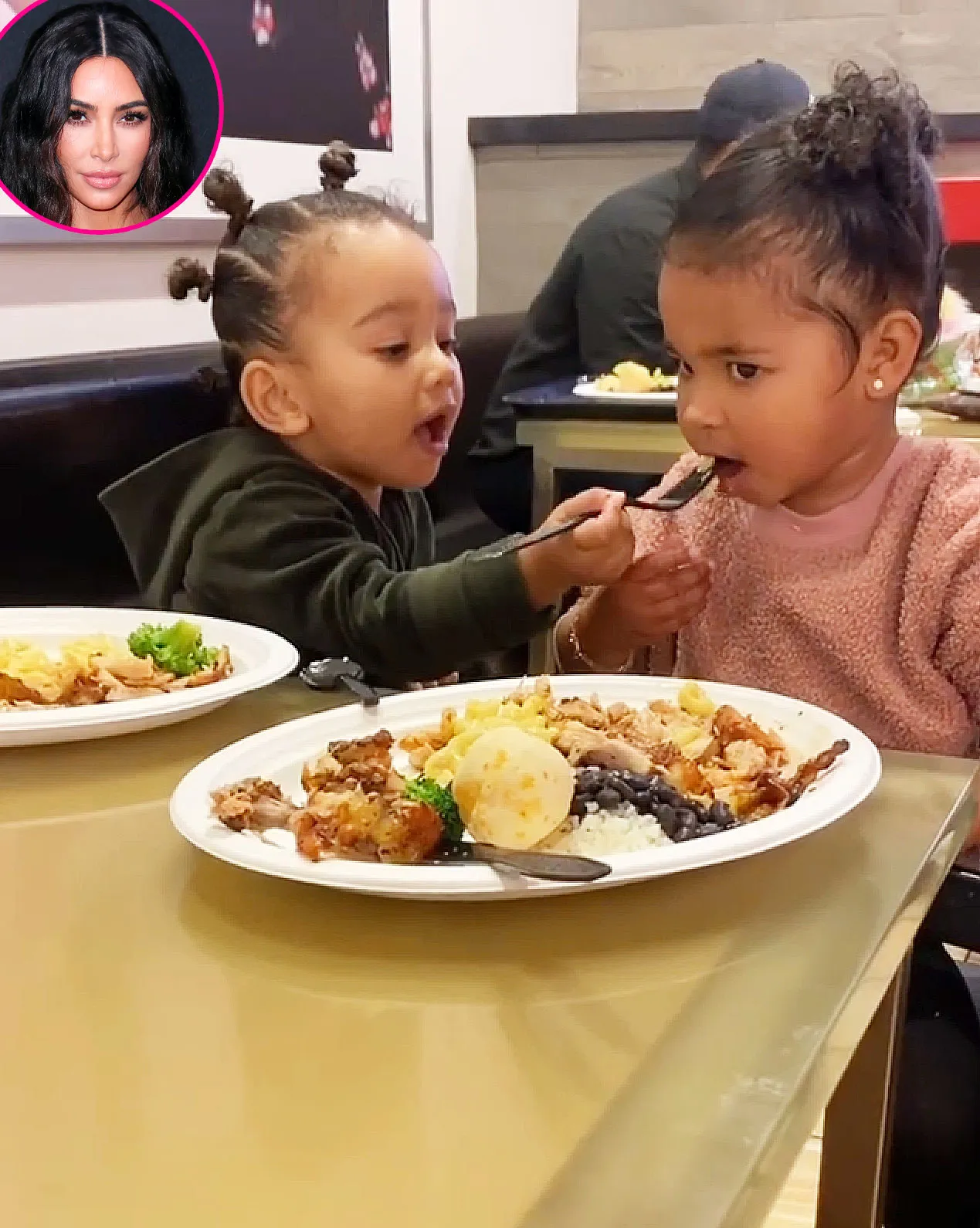 Kim Kardashians Daughter Chicago West Feeds Cousin True Thompson During Target Outing