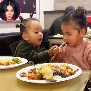 Kim Kardashians Daughter Chicago West Feeds Cousin True Thompson During Target Outing