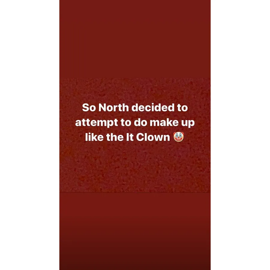 Kim-Kardashian’s-Daughter-North-Puts-Clown-Makeup-on-Siblings