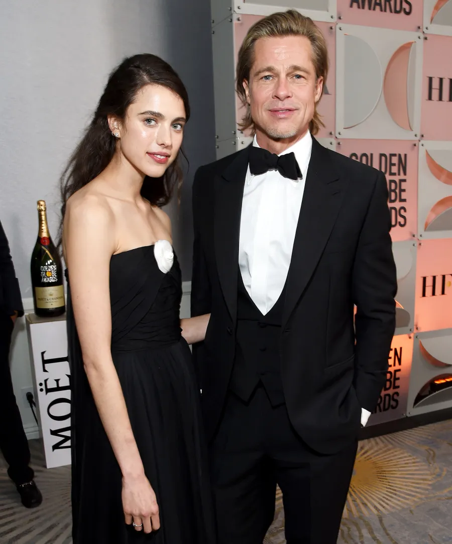 Brad Pitt and Margaret Qualley Inside the Golden Globes 2020