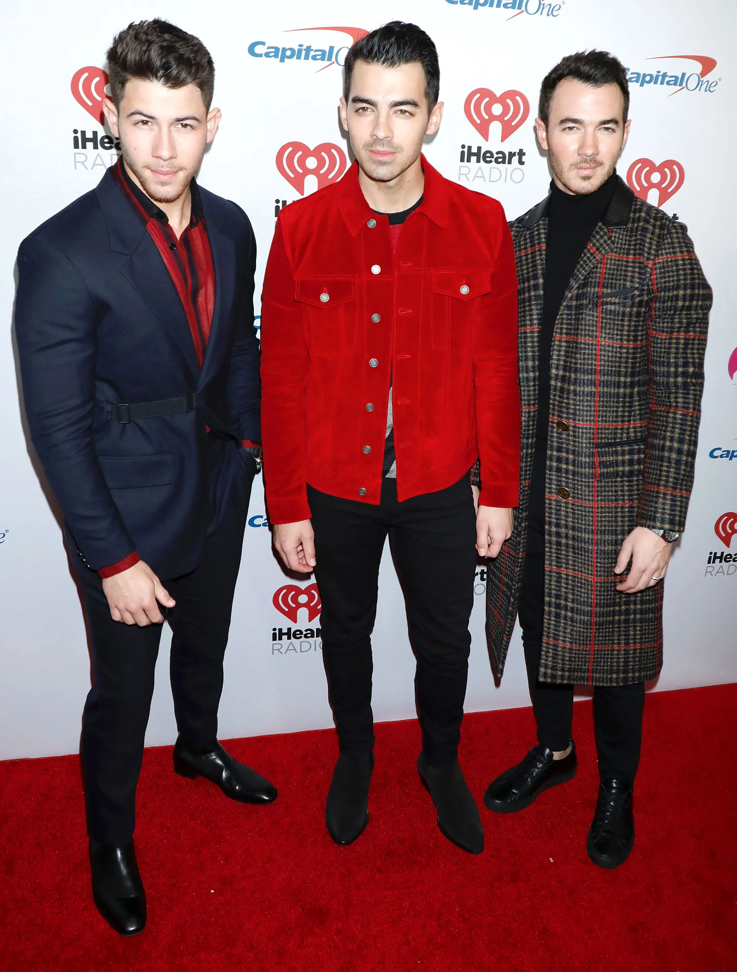 Nick Jonas, Joe Jonas and Kevin Jonas iHeartRadio Jingle Ball