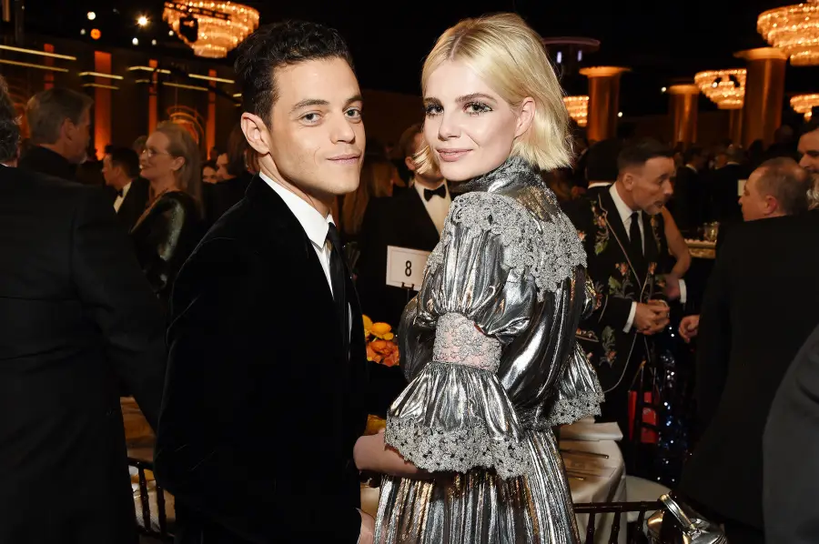 Rami Malek and Lucy Boynton Inside the Golden Globes 2020