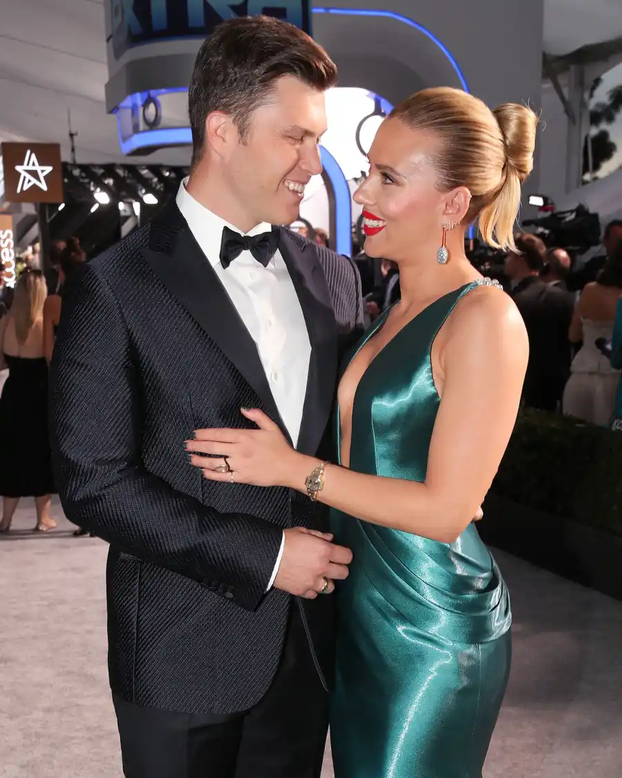 Scarlett Johansson Arrives With Colin Jost After Violent Illness SAG Awards 2020