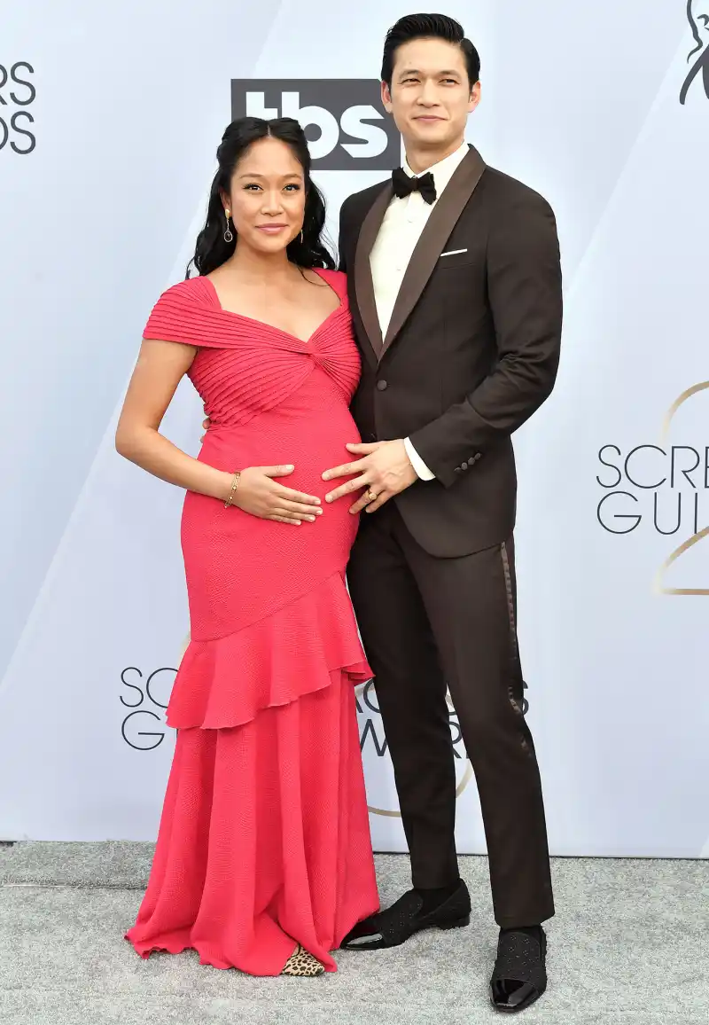 Shelby Rabara and Harry Shum Jr. Pregnant Stars Show Baby Bumps at SAG Awards