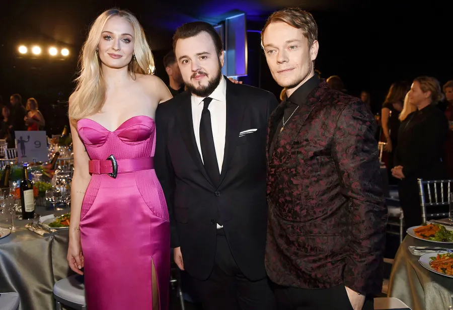 Sophie Turner John Bradley and Alfie Allen Inside the SAG Awards 2020