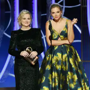 Taylor Swift Presents With Amy Poehler at Golden Globes After Beef