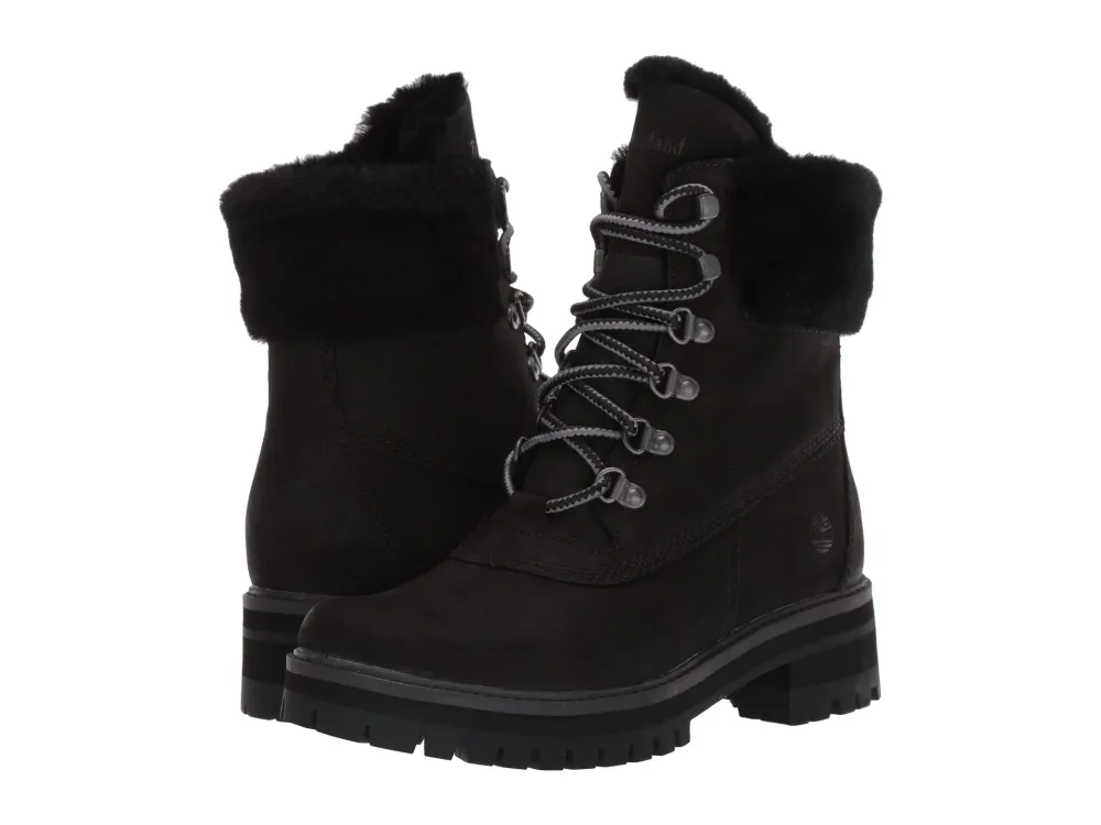 Timberland&nbsp;6" Courmayeur Valley Shearling Waterproof Boot (Black Nubuck)